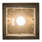 Meyda Lighting Nautilus 14" Antique Copper Lantern Pendant Light With Beige & Clear Ripple Shade Glass
