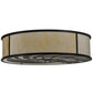 Meyda Lighting Nautilus 60" 10-Light Blackwash Flush Mount Light With Beige Sahara Taupe Idalight Shade Glass