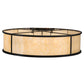 Meyda Lighting Nautilus 60" 10-Light Blackwash Flush Mount Light With Beige Sahara Taupe Idalight Shade Glass