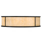 Meyda Lighting Nautilus 60" 10-Light Blackwash Flush Mount Light With Beige Sahara Taupe Idalight Shade Glass
