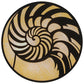 Meyda Lighting Nautilus 60" 10-Light Blackwash Flush Mount Light With Beige Sahara Taupe Idalight Shade Glass