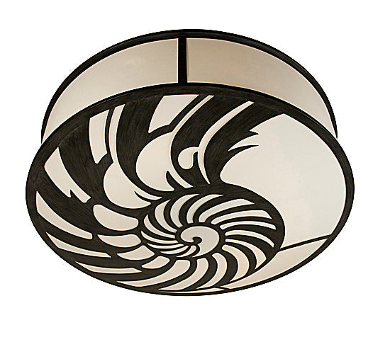 Meyda Lighting Nautilus 60" 12-Light Antique Iron Gate Pendant Light With Beige Shade Glass