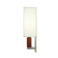 Meyda Lighting Navesink 8" Nickel & Mahogany Wood Wall Sconce With White Linen Textrene Shade