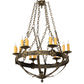 Meyda Lighting Neapolis 32" 18-Light Florentine Gold Chandelier With Ivory Faux Candlelight