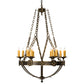 Meyda Lighting Neapolis 32" 18-Light Florentine Gold Chandelier With Ivory Faux Candlelight