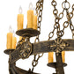 Meyda Lighting Neapolis 32" 18-Light Florentine Gold Chandelier With Ivory Faux Candlelight