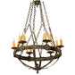 Meyda Lighting Neapolis 32" 18-Light Florentine Gold Chandelier With Ivory Faux Candlelight