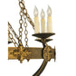 Meyda Lighting Neapolis 32" 18-Light Florentine Gold Chandelier With White Candle Covers