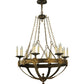 Meyda Lighting Neapolis 32" 18-Light Florentine Gold Chandelier With White Candle Covers
