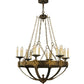 Meyda Lighting Neapolis 32" 18-Light Florentine Gold Chandelier With White Candle Covers