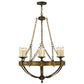 Meyda Lighting Neapolis 32" 18-Light Florentine Gold Chandelier With White Candle Covers