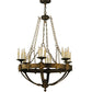 Meyda Lighting Neapolis 32" 18-Light Florentine Gold Chandelier With White Candle Covers