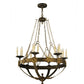 Meyda Lighting Neapolis 32" 18-Light Florentine Gold Chandelier With White Candle Covers