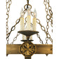 Meyda Lighting Neapolis 32" 18-Light Florentine Gold Chandelier With White Candle Covers
