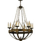 Meyda Lighting Neapolis 32" 18-Light Florentine Gold Chandelier With White Candle Covers