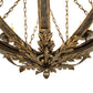 Meyda Lighting Neapolis 60" 24-Light Florentine Gold Chandelier With Ivory Faux Candlelight