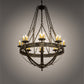Meyda Lighting Neapolis 60" 24-Light Florentine Gold Chandelier With Ivory Faux Candlelight