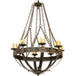 Meyda Lighting Neapolis 60" 24-Light Florentine Gold Chandelier With Ivory Faux Candlelight