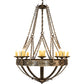 Meyda Lighting Neapolis 60" 24-Light Florentine Gold Chandelier With Ivory Faux Candlelight