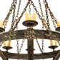 Meyda Lighting Neapolis 60" 24-Light Florentine Gold Chandelier With Ivory Faux Candlelight