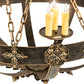 Meyda Lighting Neapolis 60" 24-Light Florentine Gold Chandelier With Ivory Faux Candlelight