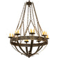 Meyda Lighting Neapolis 60" 24-Light Florentine Gold Chandelier With Ivory Faux Candlelight