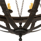 Meyda Lighting Neapolis 60" 24-Light Textured Black & Soft Gold Chandelier With Ivory Faux Candlelight