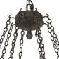Meyda Lighting Neapolis 60" 24-Light Textured Black & Soft Gold Highlights Chandelier With Ivory Faux Candlelight