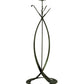 Meyda Lighting Nehoc 67" Tarnished Copper Torchiere Floor Lamp With Beige Iridescent Shade Glass