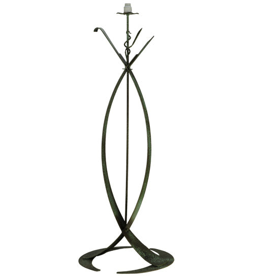 Meyda Lighting Nehoc 67" Tarnished Copper Torchiere Floor Lamp With Beige Iridescent Shade Glass