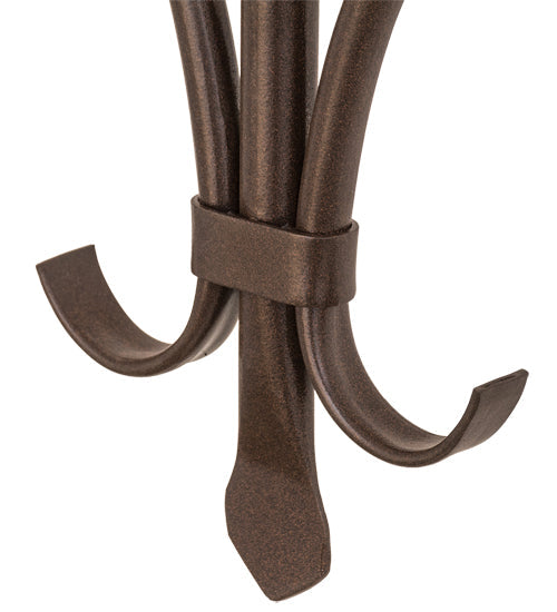 Meyda Lighting Nehring 20" 2-Light Cafe Noir Wall Sconce With Silver Mica Shade Glass