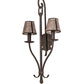 Meyda Lighting Nehring 20" 2-Light Cafe Noir Wall Sconce With Silver Mica Shade Glass