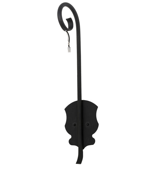 Meyda Lighting Nehring 20" 2-Light Costello Black Wall Sconce With Silver Mica Shade Glass