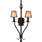 Meyda Lighting Nehring 20" 2-Light Costello Black Wall Sconce With Silver Mica Shade Glass