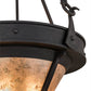 Meyda Lighting Nehring 21" 2-Light Costello Black Inverted Pendant Light With Silver Mica Shade Glass