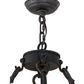 Meyda Lighting Nehring 21" 2-Light Costello Black Inverted Pendant Light With Silver Mica Shade Glass