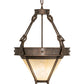 Meyda Lighting Nehring 21" 2-Light Gilded Tobacco Inverted Pendant Light With Beige Sahara Taupe Idalight Shade
