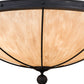 Meyda Lighting Nehring 48" 8-Light 2-Tier Costello Black Inverted Pendant Light With Fleshtone Idalight Shade