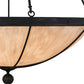 Meyda Lighting Nehring 48" 8-Light 2-Tier Costello Black Inverted Pendant Light With Fleshtone Idalight Shade