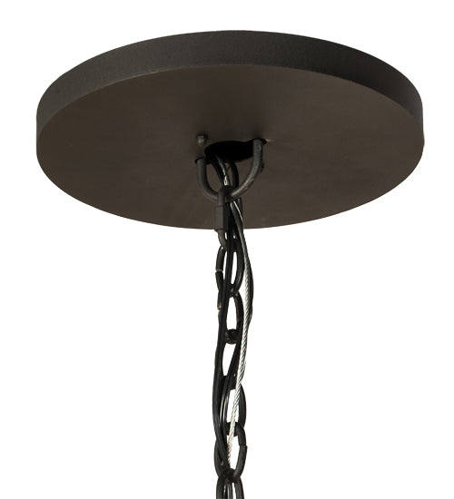 Meyda Lighting Nehring 52" 12-Light Wrought Iron Chandelier With Creme Carrara Idalight Shade