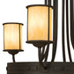 Meyda Lighting Nehring 52" 12-Light Wrought Iron Chandelier With Creme Carrara Idalight Shade