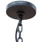Meyda Lighting Nehring Pines 60" 20-Light 3-Tier Costello Black Chandelier With Silver Mica Shade Glass