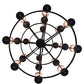 Meyda Lighting Nehring Pines 60" 20-Light 3-Tier Costello Black Chandelier With Silver Mica Shade Glass