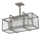 Meyda Lighting Nelson 27" 2-Light Matte Clear Steel Pendant Light With Clear & Frosted Shade Glass