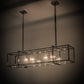 Meyda Lighting Nelson 54" 4-Light Chrome Island Pendant Light With Clear Shade Glass