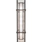 Meyda Lighting Nelson 54" 6-Light Black Satin Wrought Iron Island Pendant Light With Black Metal Clear Seeded & Frosted Seeded Shade Glass