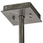 Meyda Lighting Nelson 54" 6-Light Matte Clear Island Pendant Light With Frosted Clear Seeded Shade Glass