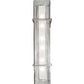 Meyda Lighting Nelson 54" 6-Light Matte Clear Island Pendant Light With Frosted Clear Seeded Shade Glass