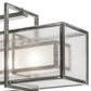 Meyda Lighting Nelson 54" 6-Light Matte Clear Island Pendant Light With Frosted Clear Seeded Shade Glass