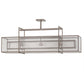 Meyda Lighting Nelson 54" 6-Light Matte Clear Steel Island Pendant Light With Clear Seeded Shade Glass